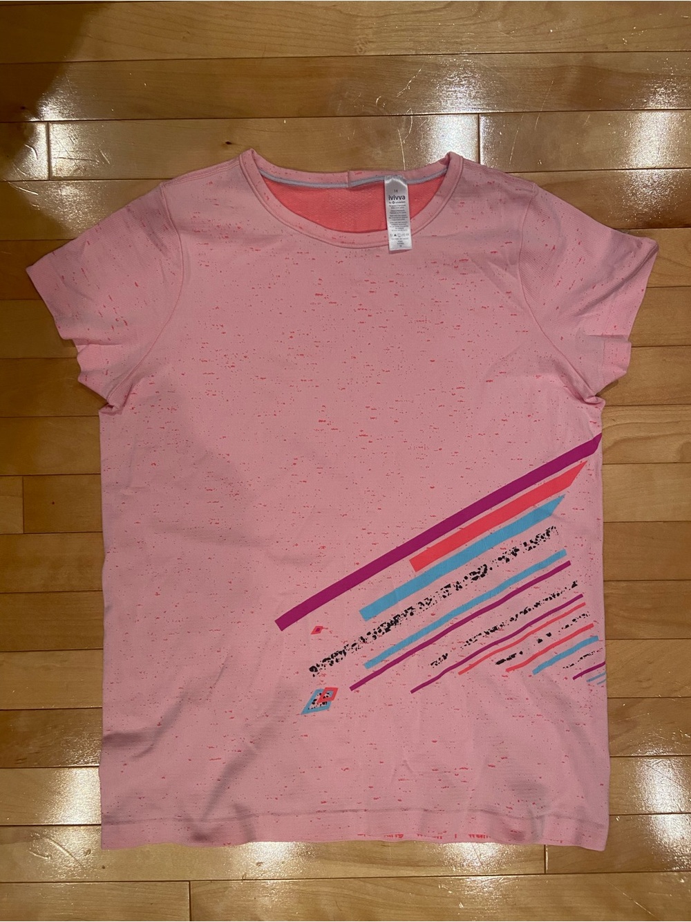 Ivivva (Kids Lululemon) Girls’ Pink Short-Sleeve Tee - Girls Size 14